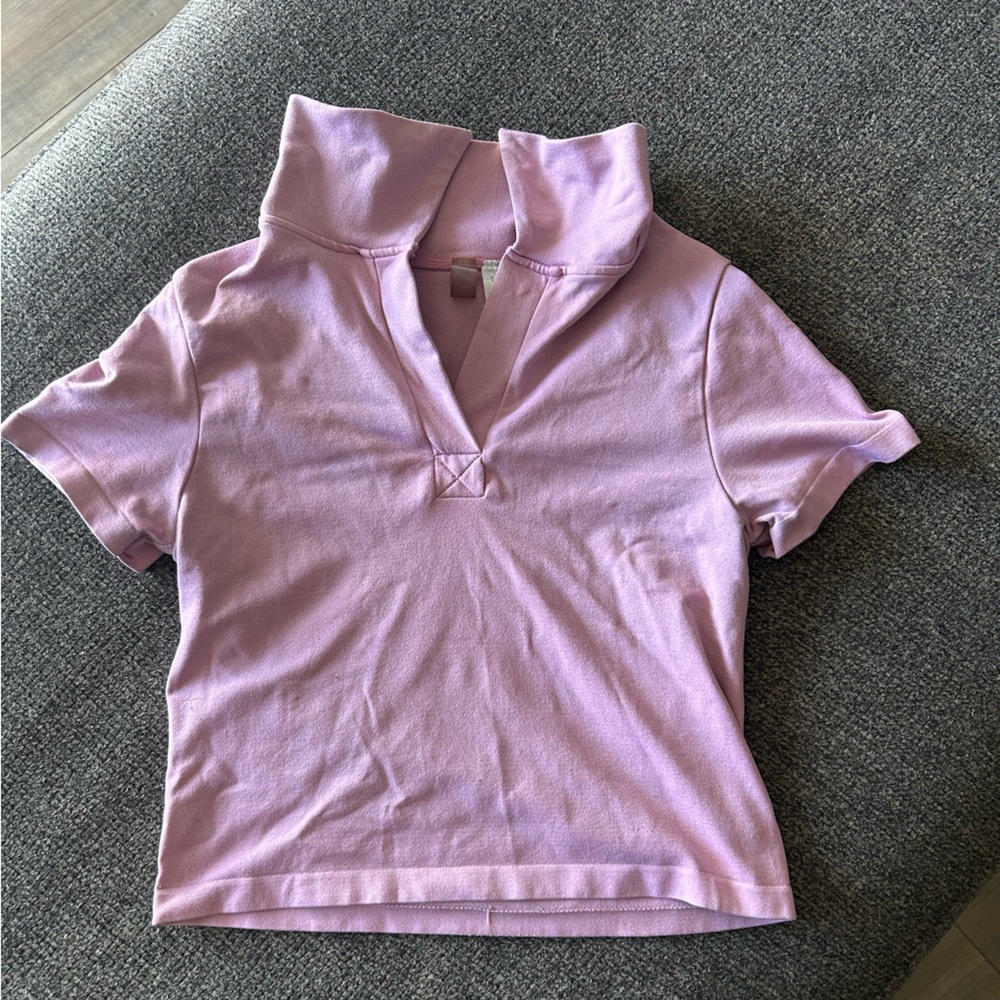 Light Pink Short Sleeve Women's Top